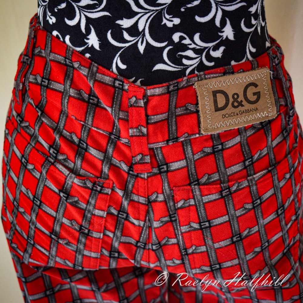 Dolce & Gabbana Velvet Flared Bootcut Trousers